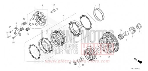EMBRAYAGE CBR600R3R de 2024